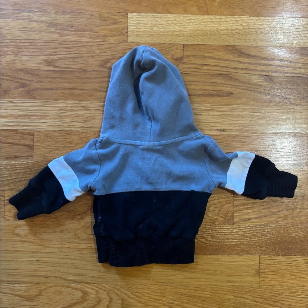 Little Bipsy Color block Gray Zip-Up Hoodie - 0-3 months